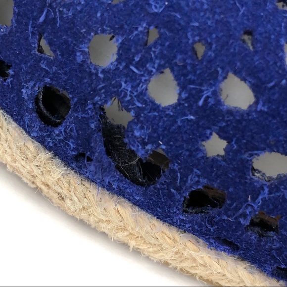 TOMS Suede Slip-On Perforated Espadrille Flats 6.5 - Picture 5 of 8